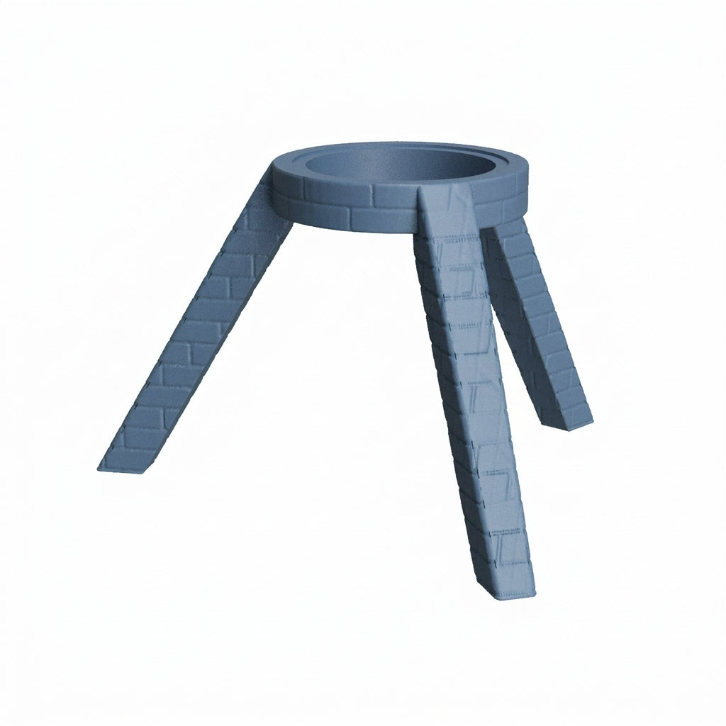 Socle de lampe - Tripod Brique - Image 2