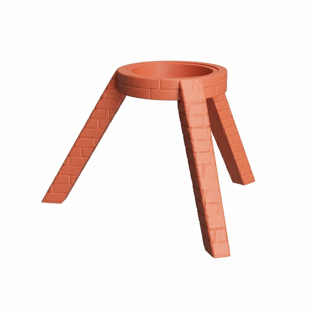 Socle de lampe - Tripod Brique - Image 5