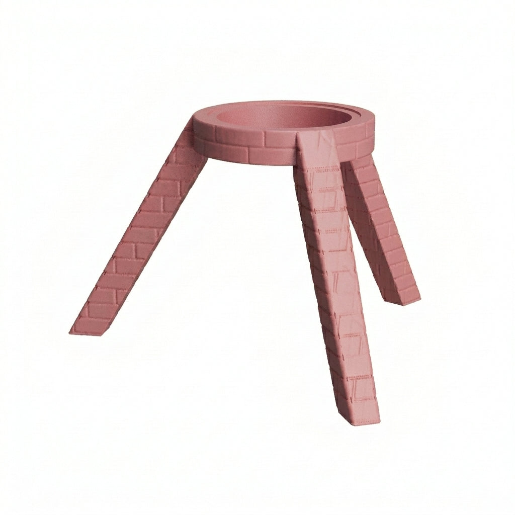Socle de lampe - Tripod Brique - Image 4