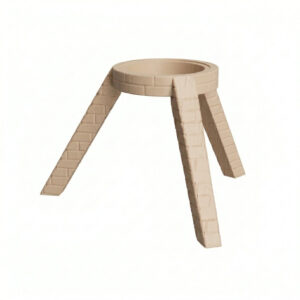 Socle de lampe - Tripod Brique