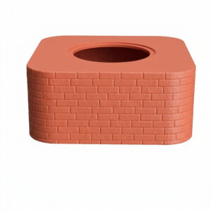 Socle de lampe - Cubique Brique