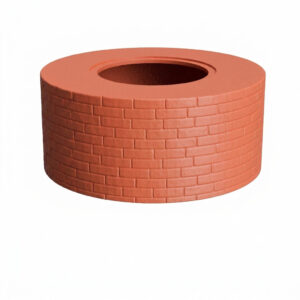 Socle de lampe - Cylindrique Brique